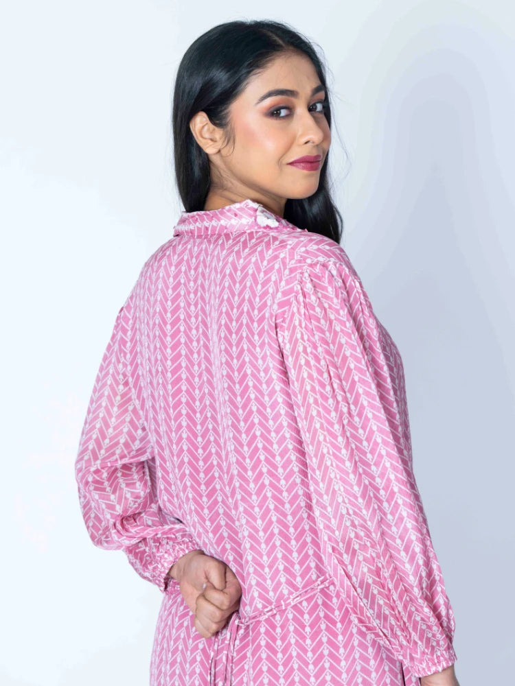 Rosy Glow: Pink Co-Ord Set