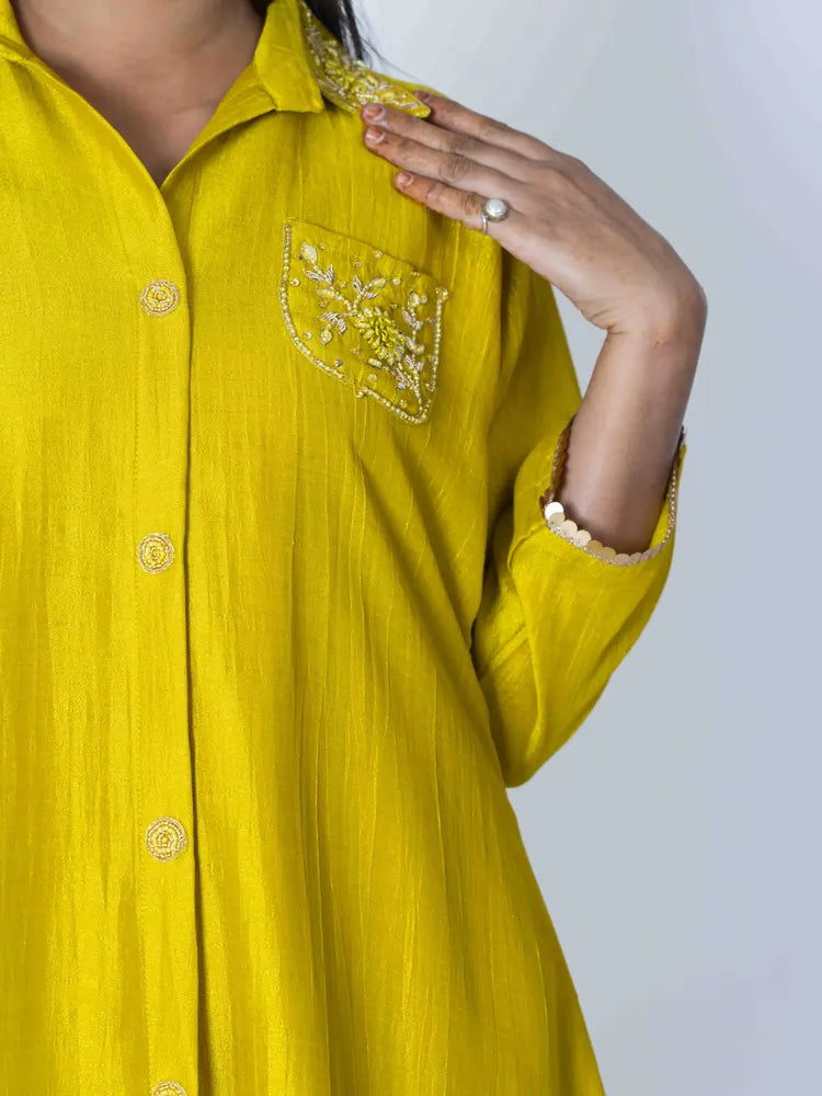 Mustard Rayon Co-Ord Set