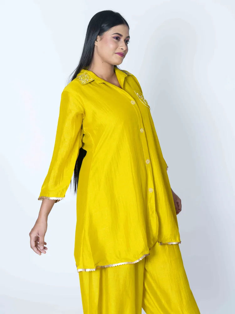 Mustard Rayon Co-Ord Set