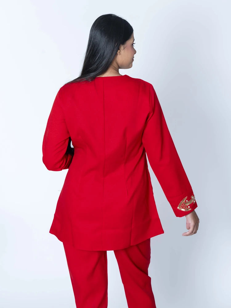 Scarlet Charm Red Co-Ord Set