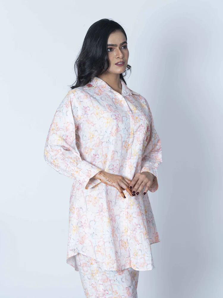 Cream Printed Co-Ord Set