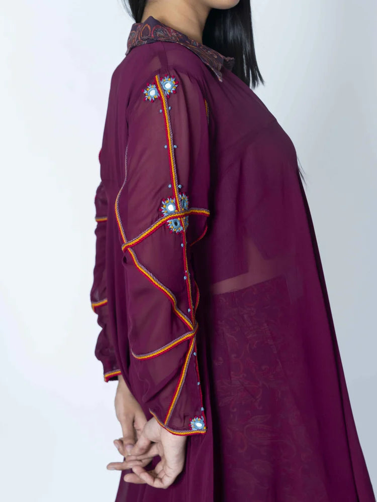 Regal Maroon – Rayon Co-ord Set