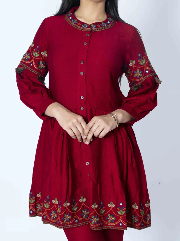 Regal Maroon Co-Ord Set