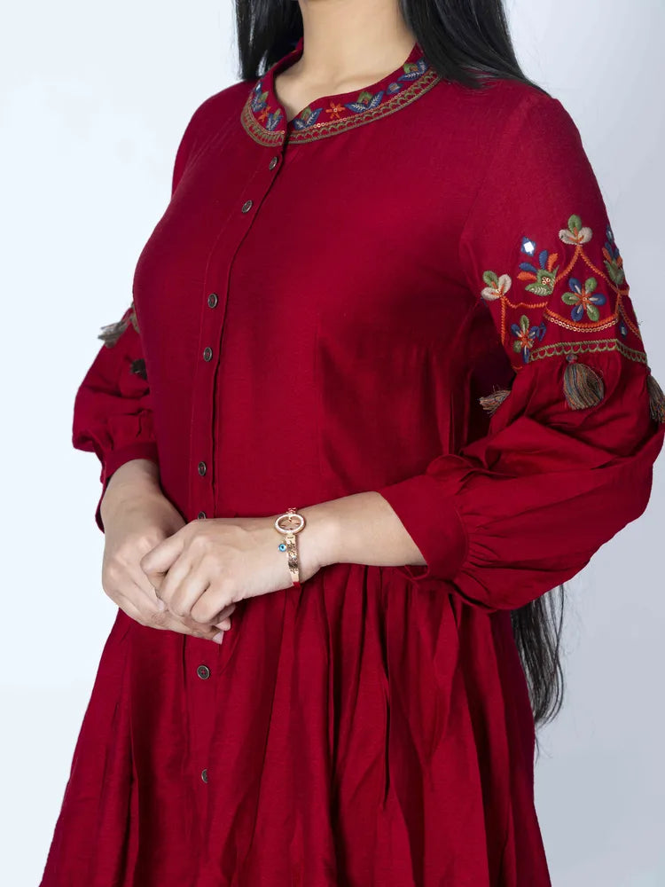 Regal Maroon Co-Ord Set