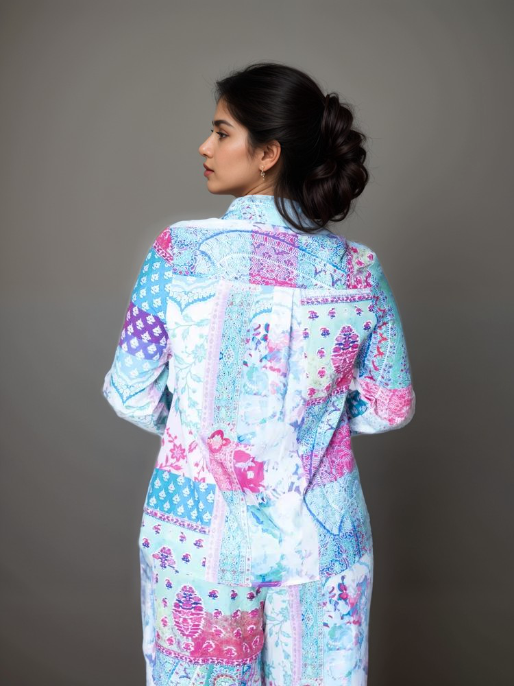 Modern Flair: Printed Crepe Co-Ord Set