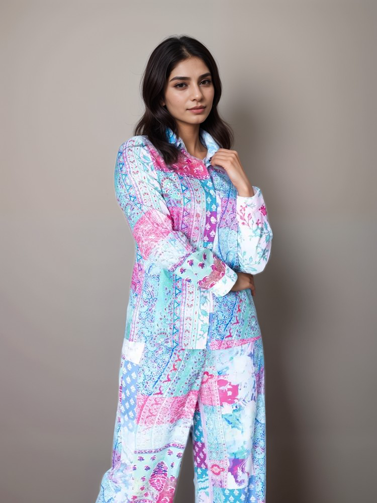Modern Flair: Printed Crepe Co-Ord Set