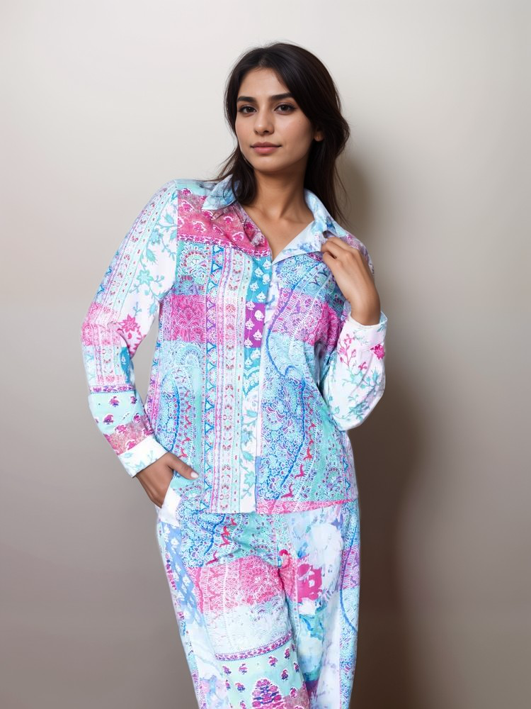 Modern Flair: Printed Crepe Co-Ord Set