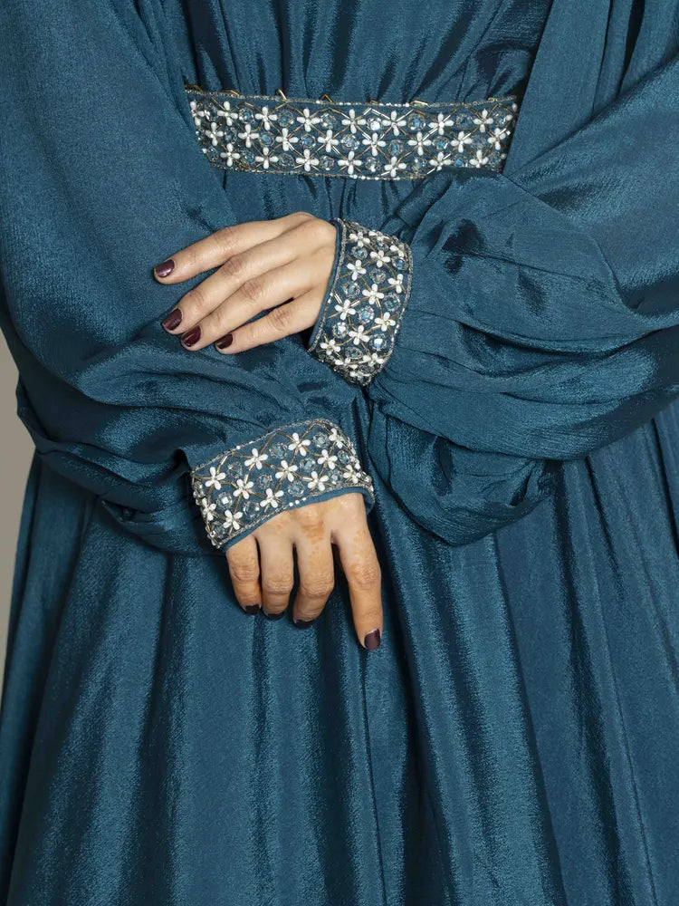 Elegant Chinnon Green blue Dress