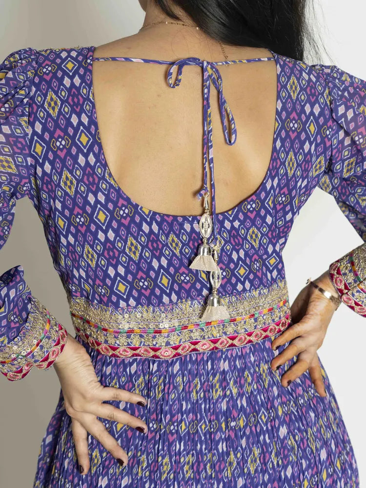 Royal Grace – Purple Georgette Gown