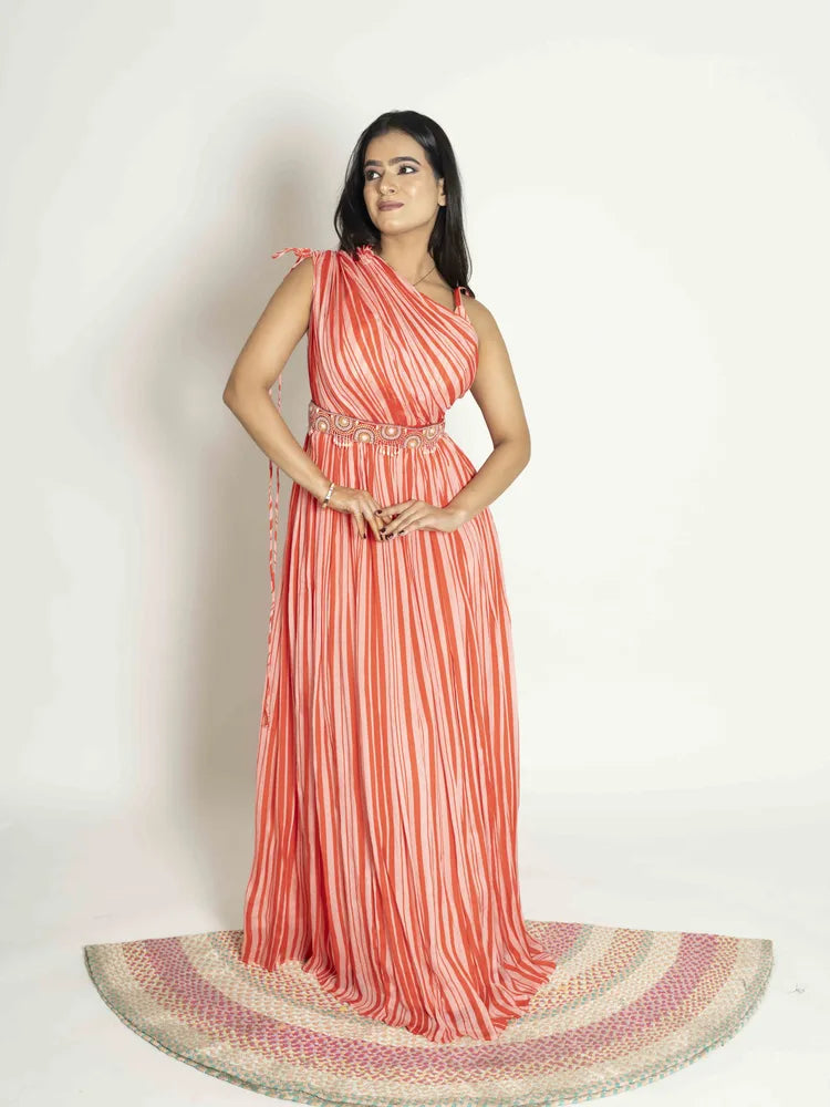 Vibrant Orange Chinnon Dress