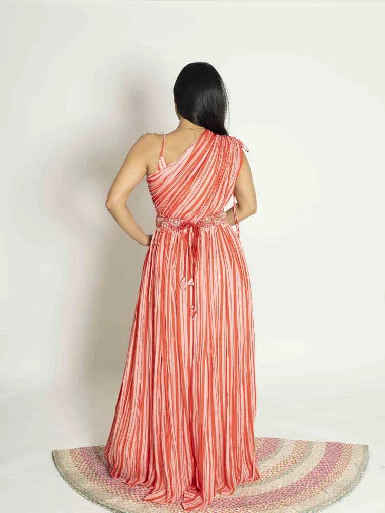 Vibrant Orange Chinnon Dress
