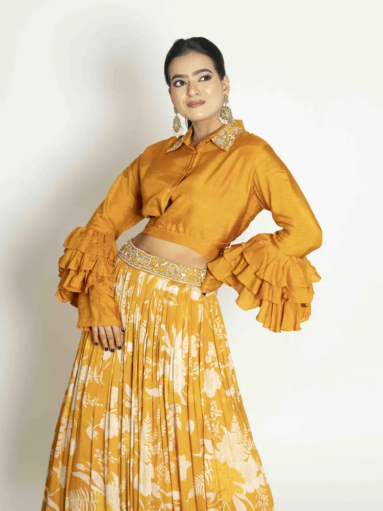 Sunset Glow – Crop Skirt in Orange