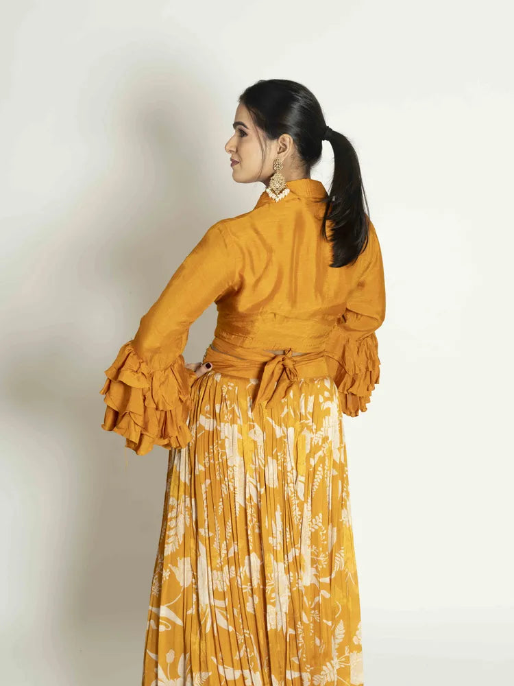 Sunset Glow – Crop Skirt in Orange