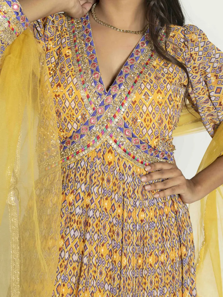 Sunshine Radiance – Yellow Georgette Gown