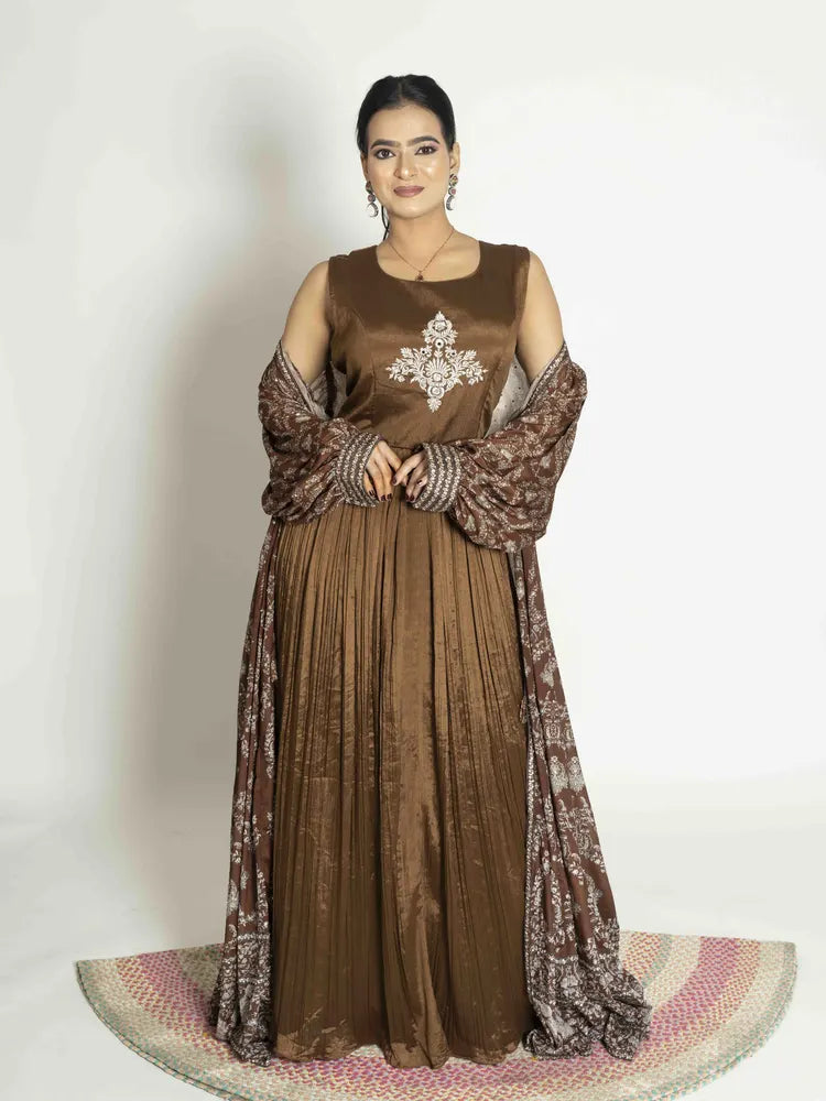 Chocolate Brown Elegance – Gown Shrug