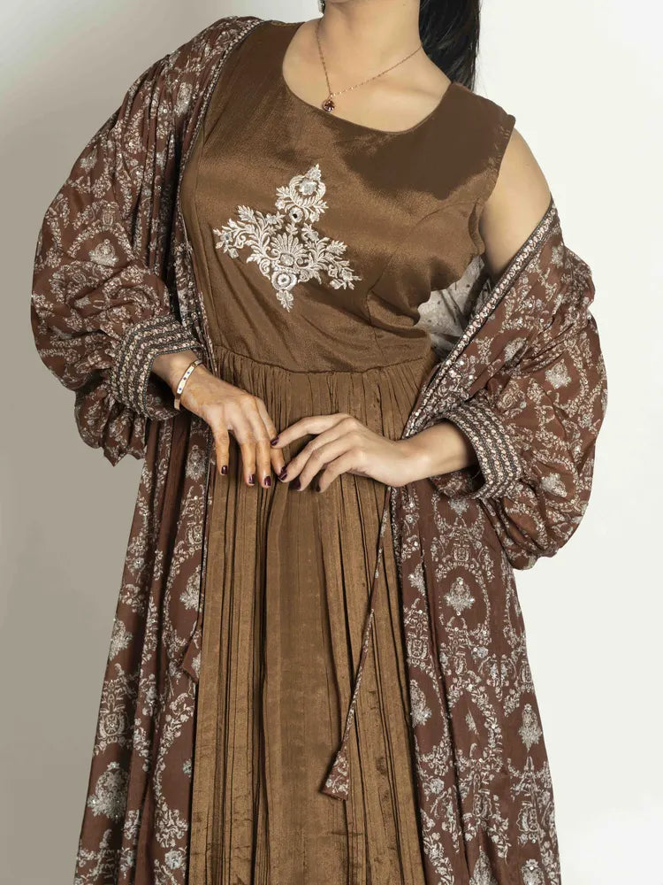 Chocolate Brown Elegance – Gown Shrug