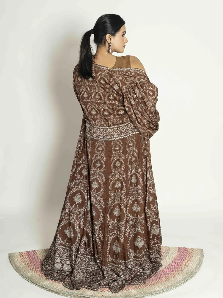 Chocolate Brown Elegance – Gown Shrug