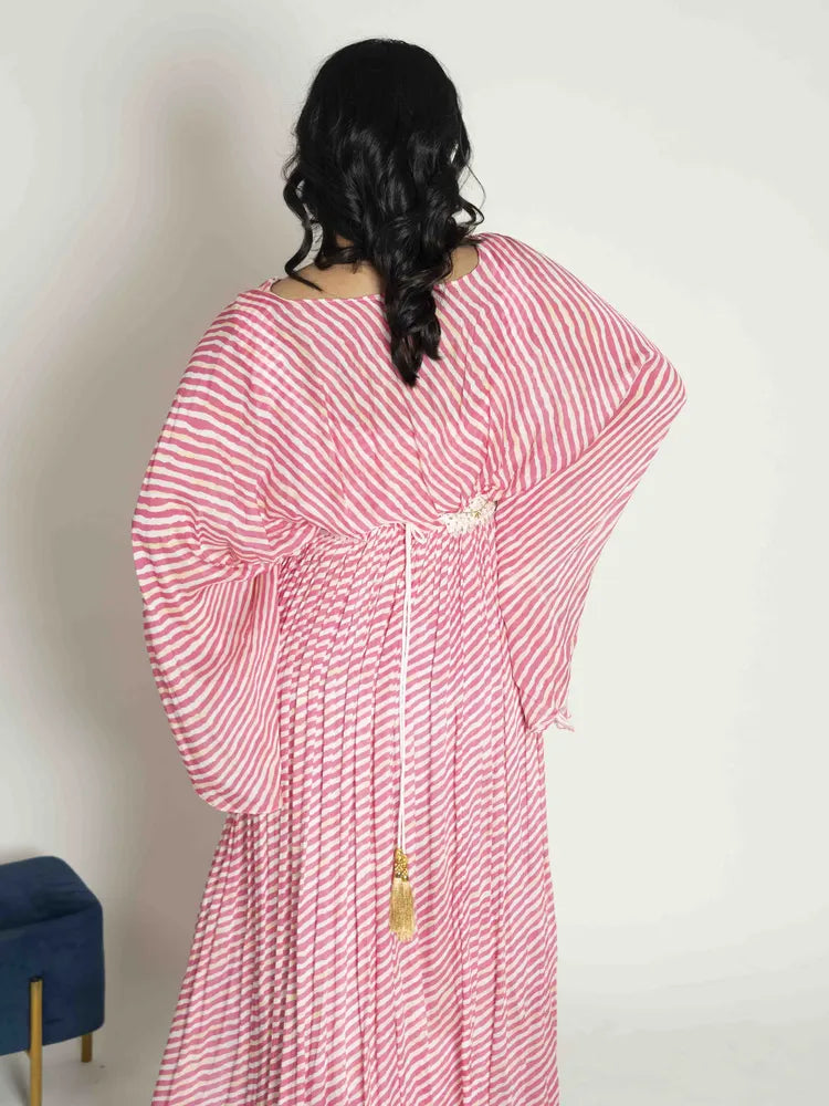 Pink (Rani) Anarkali Dupatta Belt Suit