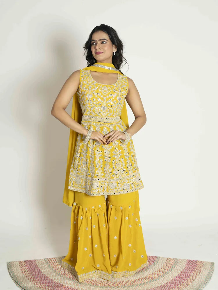 Regal Affair – Peplum & Sharara Dupatta Set