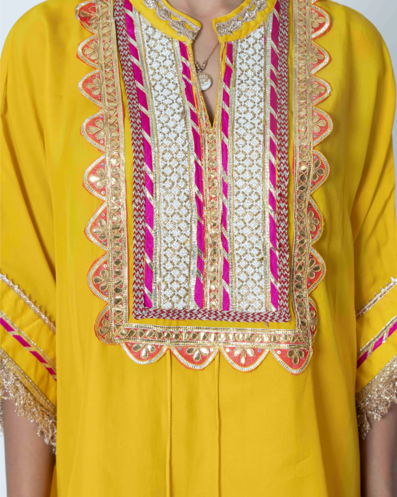 Golden Aura Yellow Silk Suit