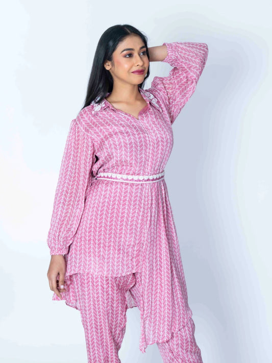 Rosy Glow: Pink Co-Ord Set