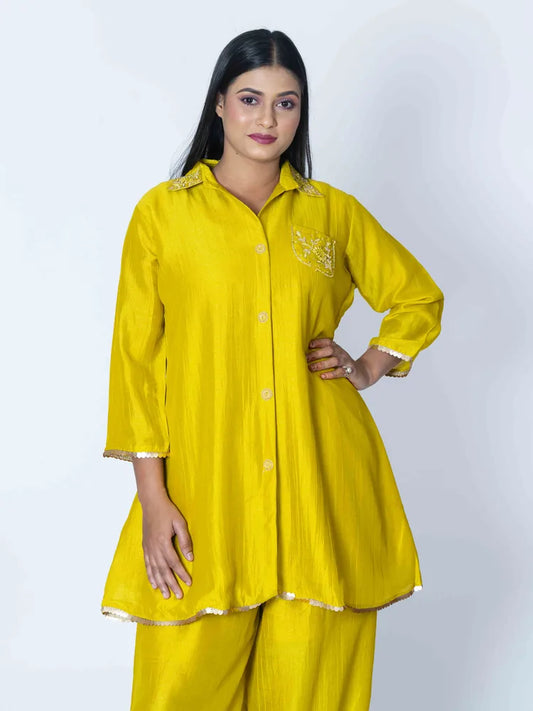 Mustard Rayon Co-Ord Set