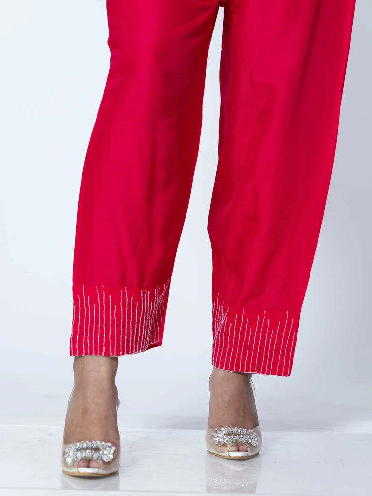 Radiant Charm: Red Co-Ord Set