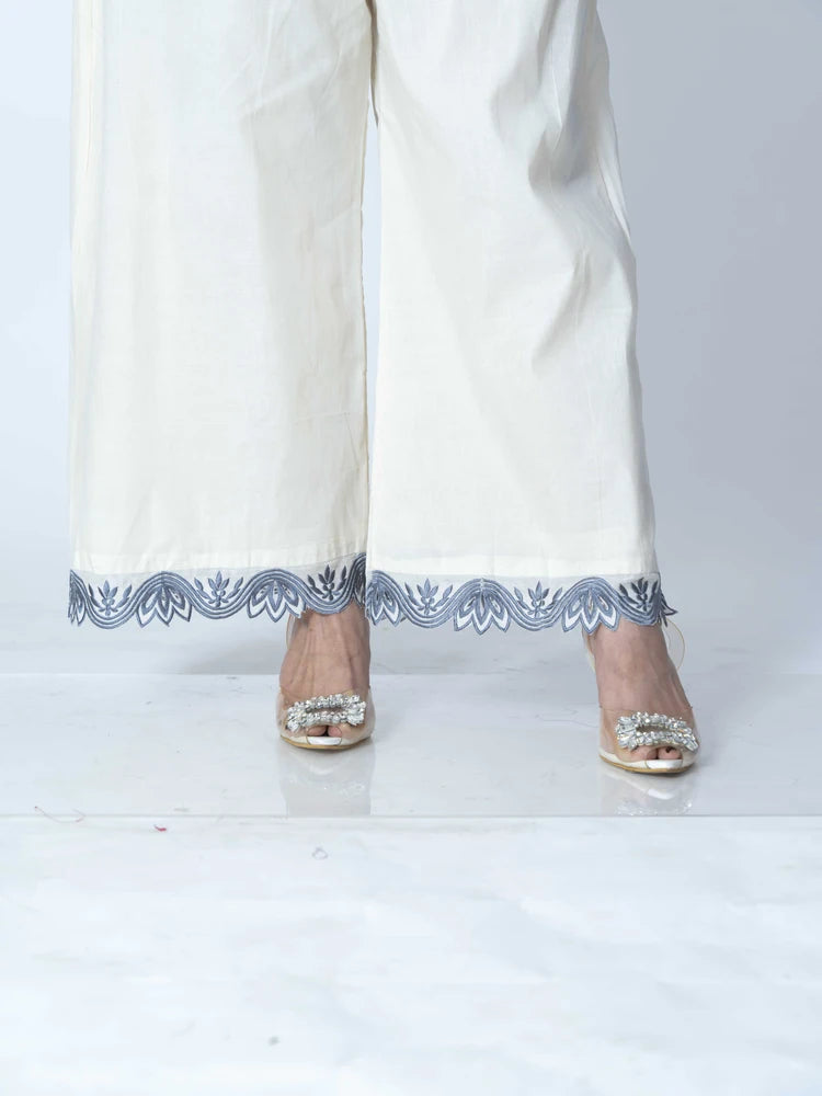 Elegant Cream Cotton Co-Ord Set