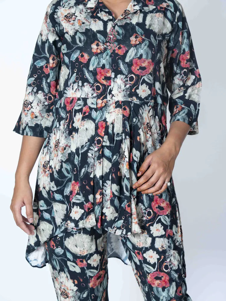 Artisan's Touch: Printed Rayon Co-Ord Set