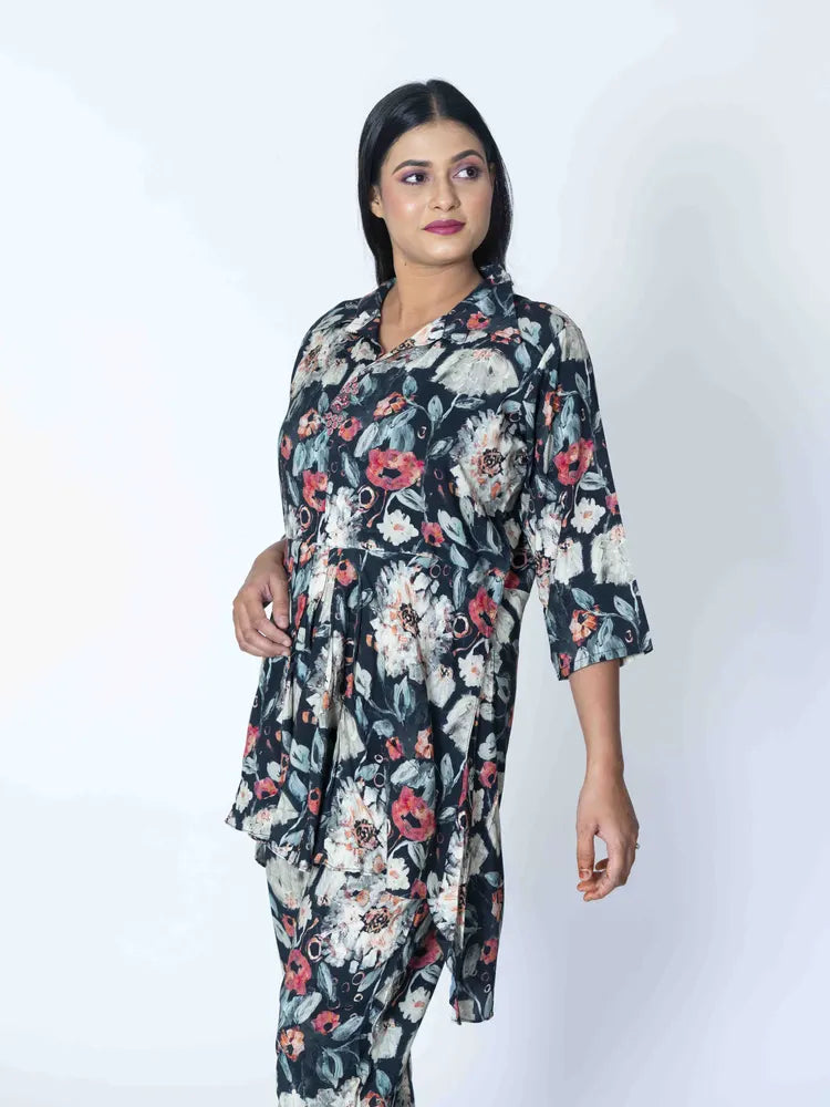 Artisan's Touch: Printed Rayon Co-Ord Set