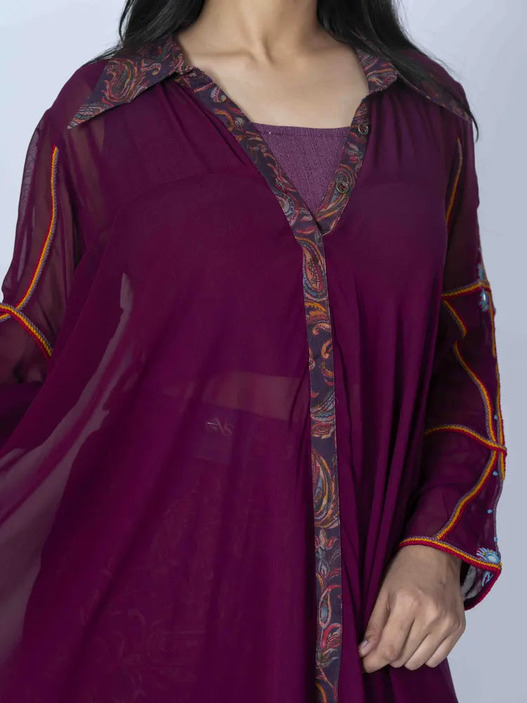 Regal Maroon – Rayon Co-ord Set
