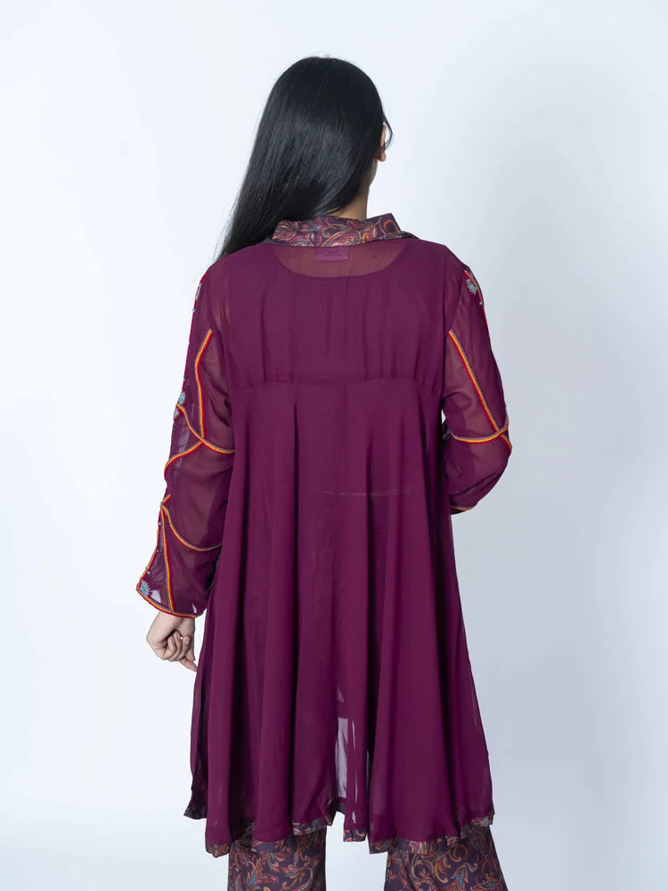 Regal Maroon – Rayon Co-ord Set