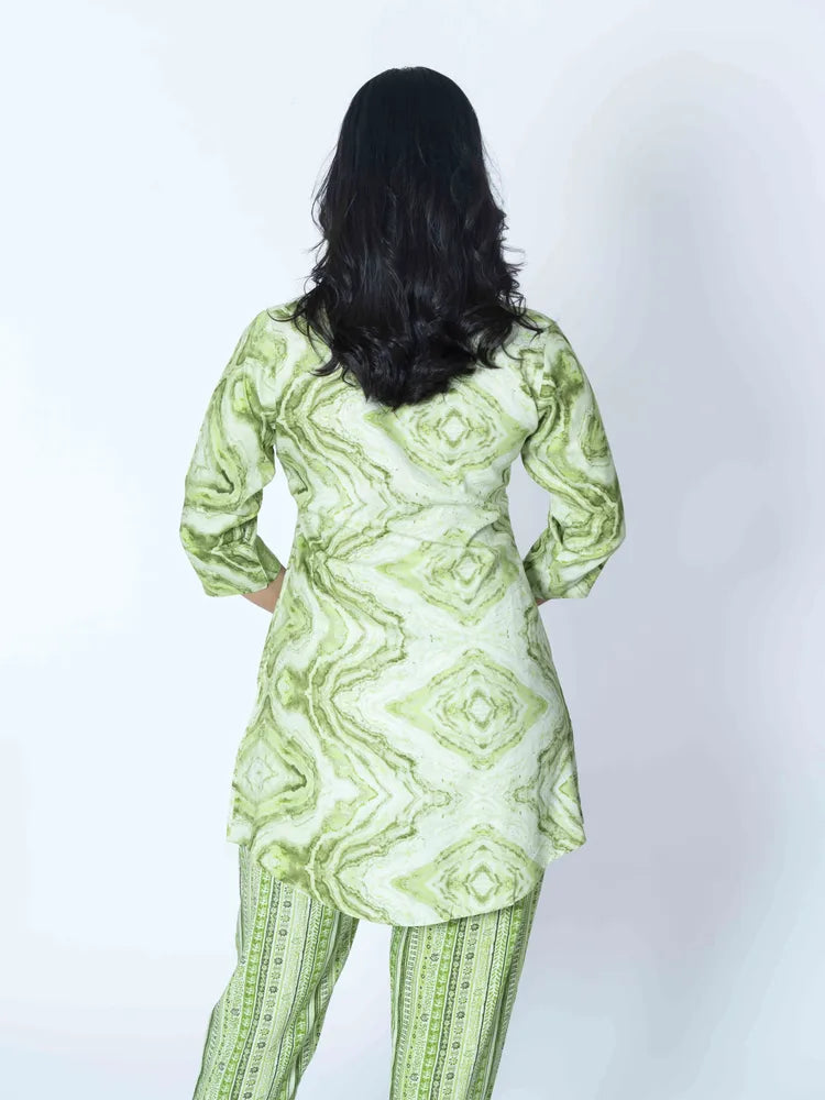 Verdant Grace – Green Rayon Co-ord Set