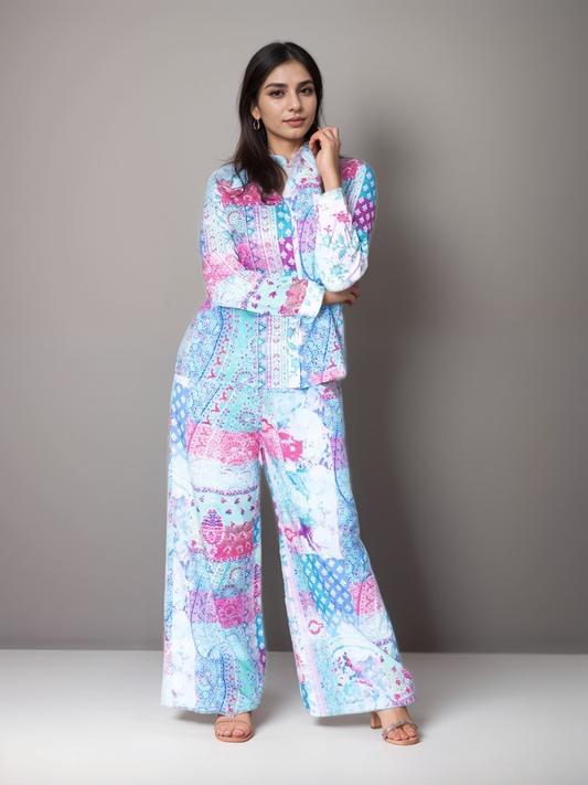 Modern Flair: Printed Crepe Co-Ord Set