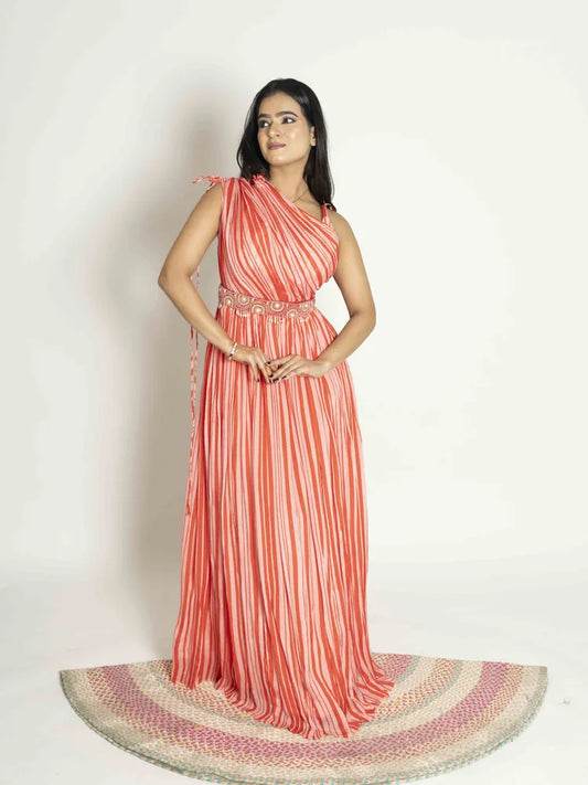 Vibrant Orange Chinnon Dress