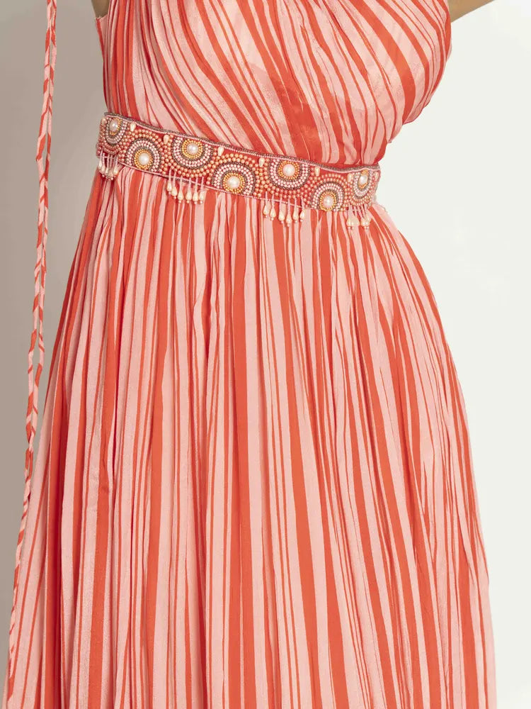 Vibrant Orange Chinnon Dress