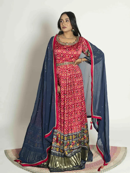 Vibrant Rani Anarkali Suit