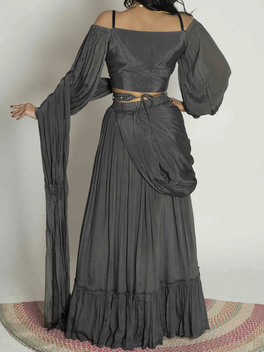 Graceful Grey Chinnon Dress