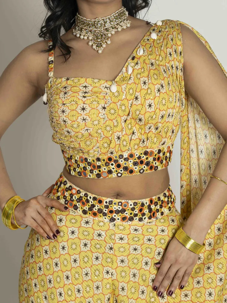 Regal Yellow Chinnon Dress