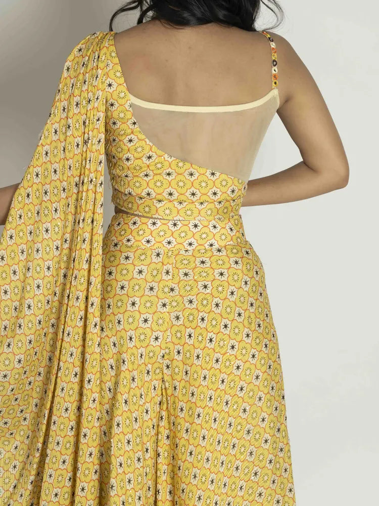 Regal Yellow Chinnon Dress