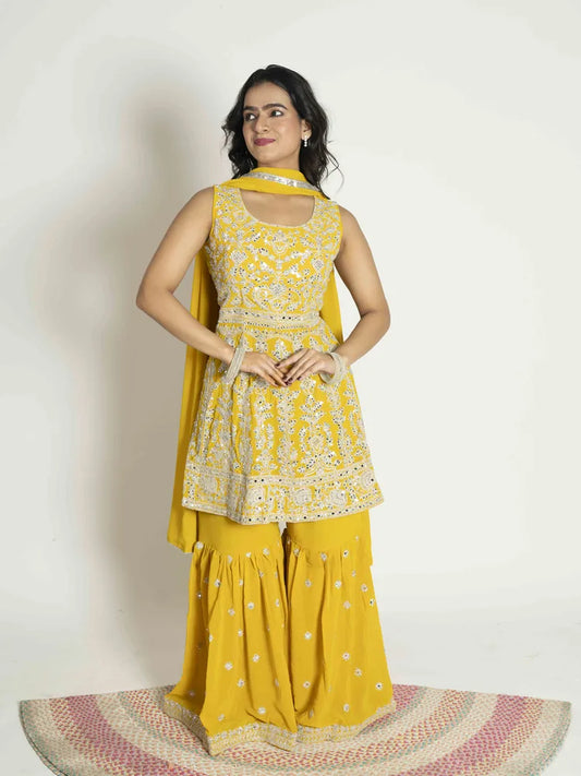 Regal Affair – Peplum & Sharara Dupatta Set